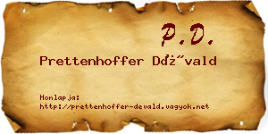 Prettenhoffer Dévald névjegykártya